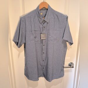EDDIE BAUER - Men’s Large Ventatrex Button Down in Indigo Blue NWT